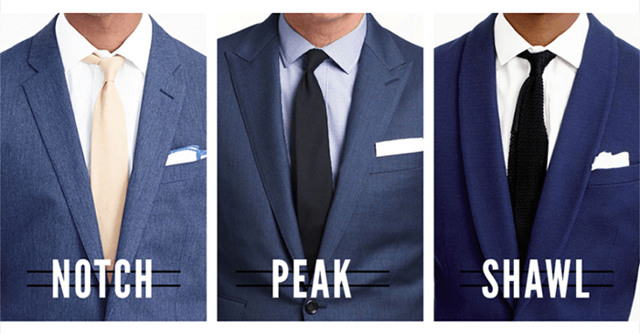 Các kiểu ve áo vest cưới nam